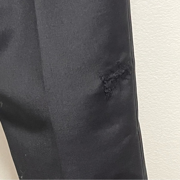 Burberry Uniform Tuxedo Stripe Straight Leg Wool Mohair Pants Size 8 - Picture 9 of 16